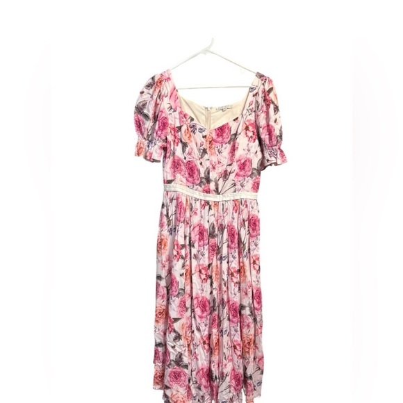 Ivy City Co Pink Floral Midi Dress - Picture 2 of 5